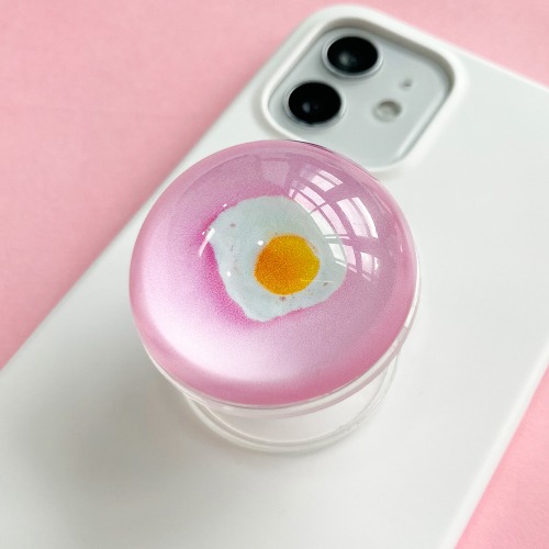 (물방울톡) 계란후라이 . 핸드폰 그립톡 폰케이스 스마트톡 반구톡 구슬톡